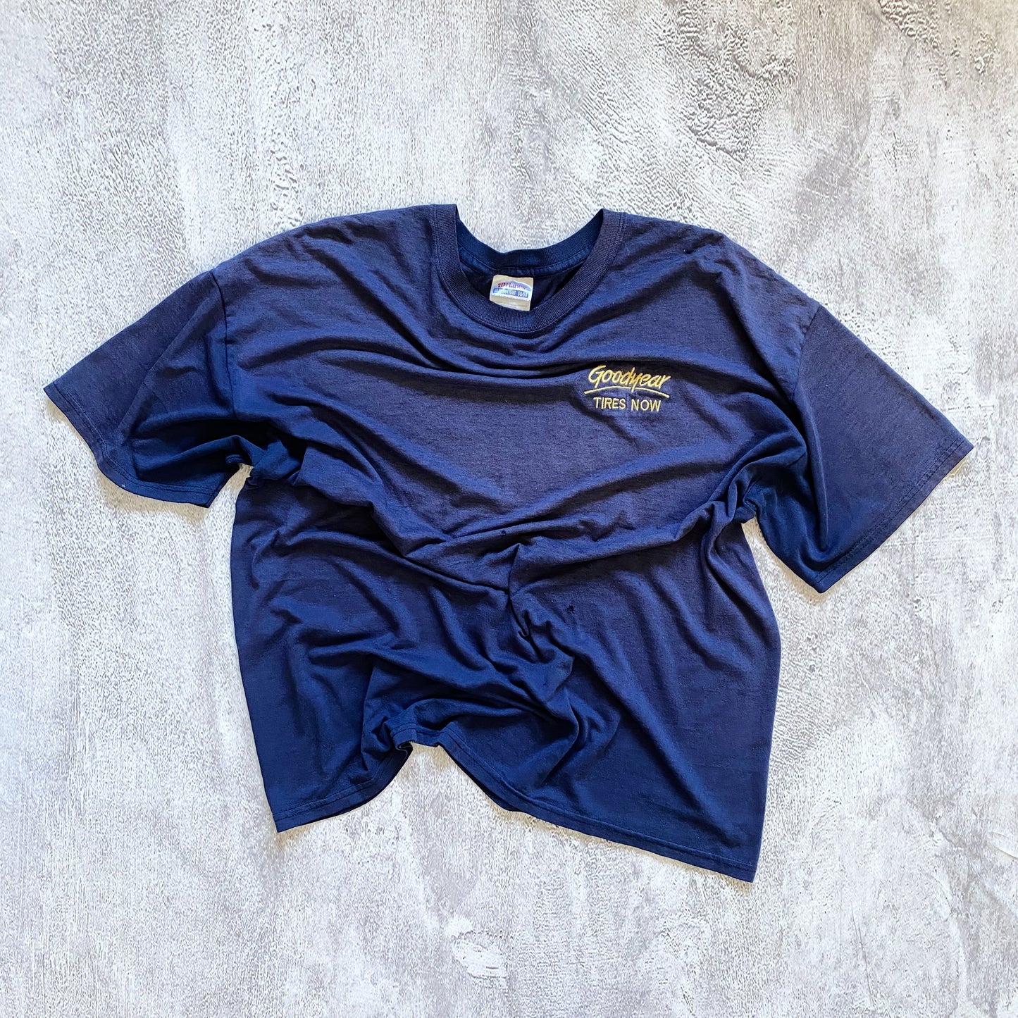 VINTAGE SUN FADED GOODYEAR TIRES NOW TEE-1990'S SIZE XL