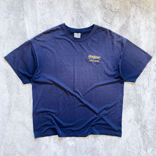 VINTAGE SUN FADED GOODYEAR TIRES NOW TEE-1990'S SIZE XL