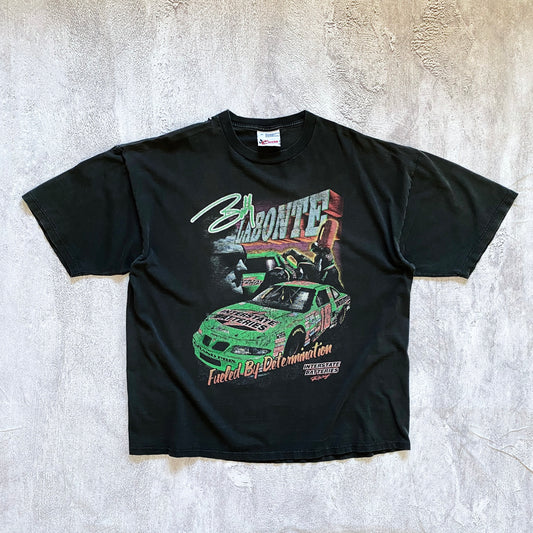 VINTAGE FADED BOBBY LABONTE NASCAR TEE-1990'S SIZE XL