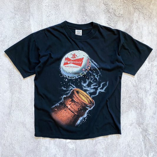 VINTAGE SINGLE STITCH BUDWEISER TEE-1990'S SIZE XL