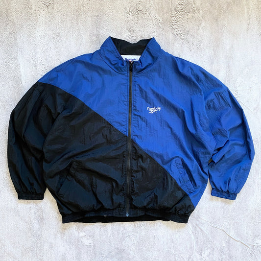 VINTAGE COLOR BLOCKED REEBOK WINDBREAKER JACKET-1990'S SIZE XXXL