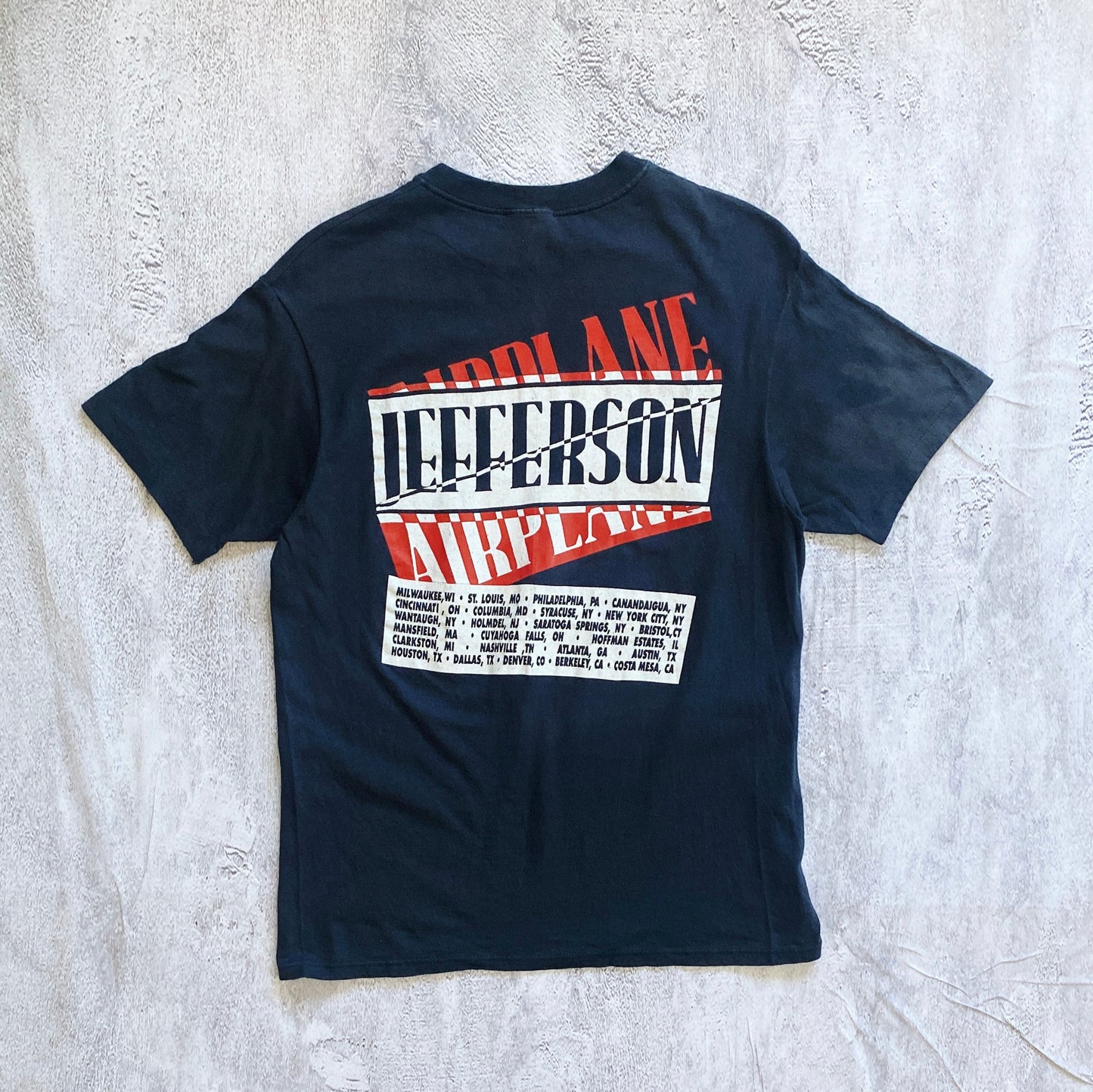 VINTAGE SINGLE STITCH JEFFERSON AIRPLANE BAND TEE-1980'S SIZE M/L