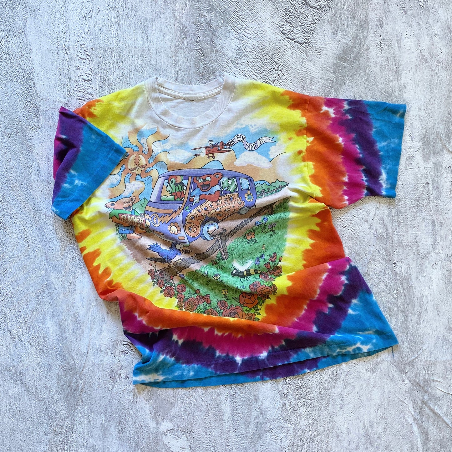 VINTAGE SINGLE STITCH GRATEFUL DEAD TEE-1990'S SIZE L/M