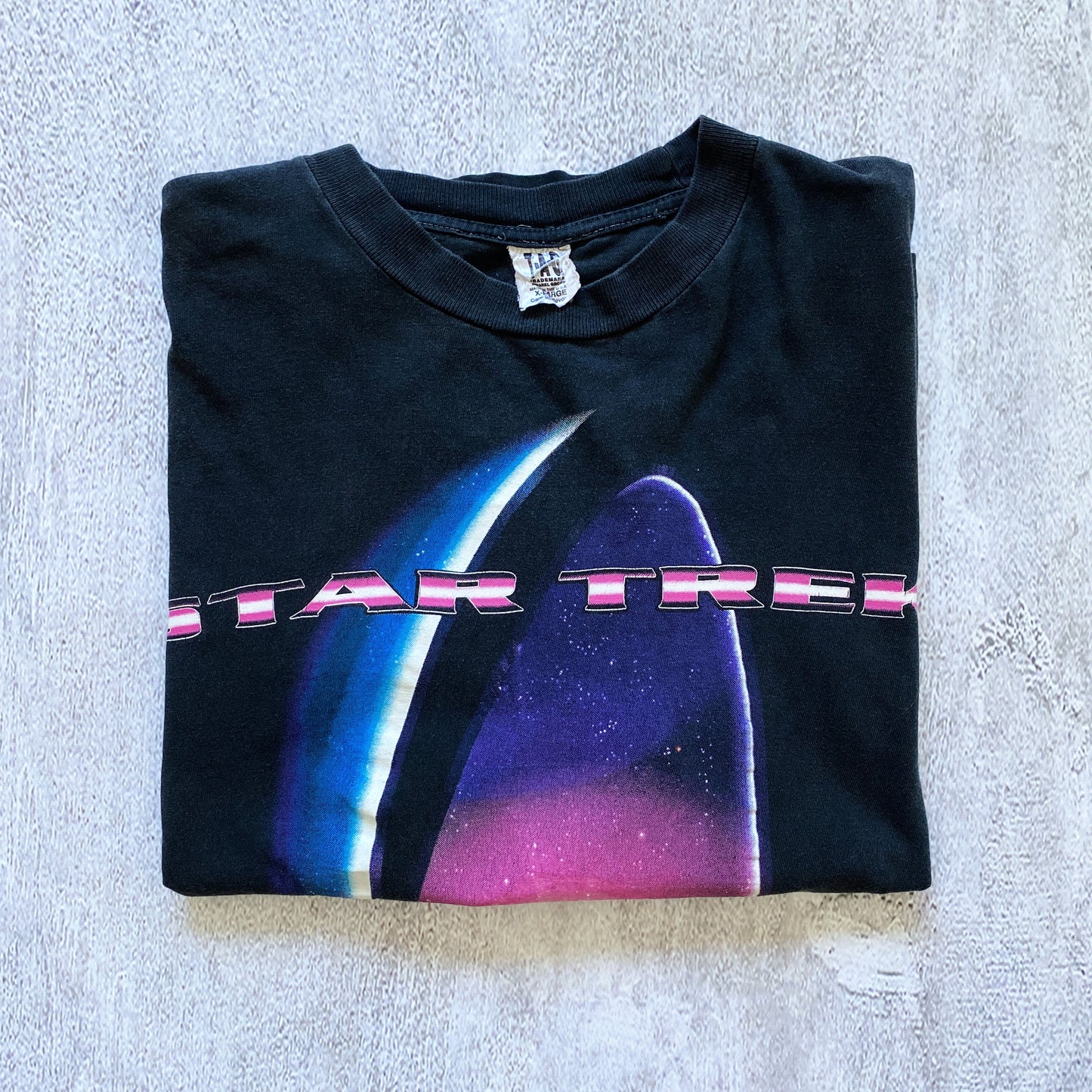 VINTAGE SINGLE STITCH STAR TREK TEE- 1990'S SIZE XL