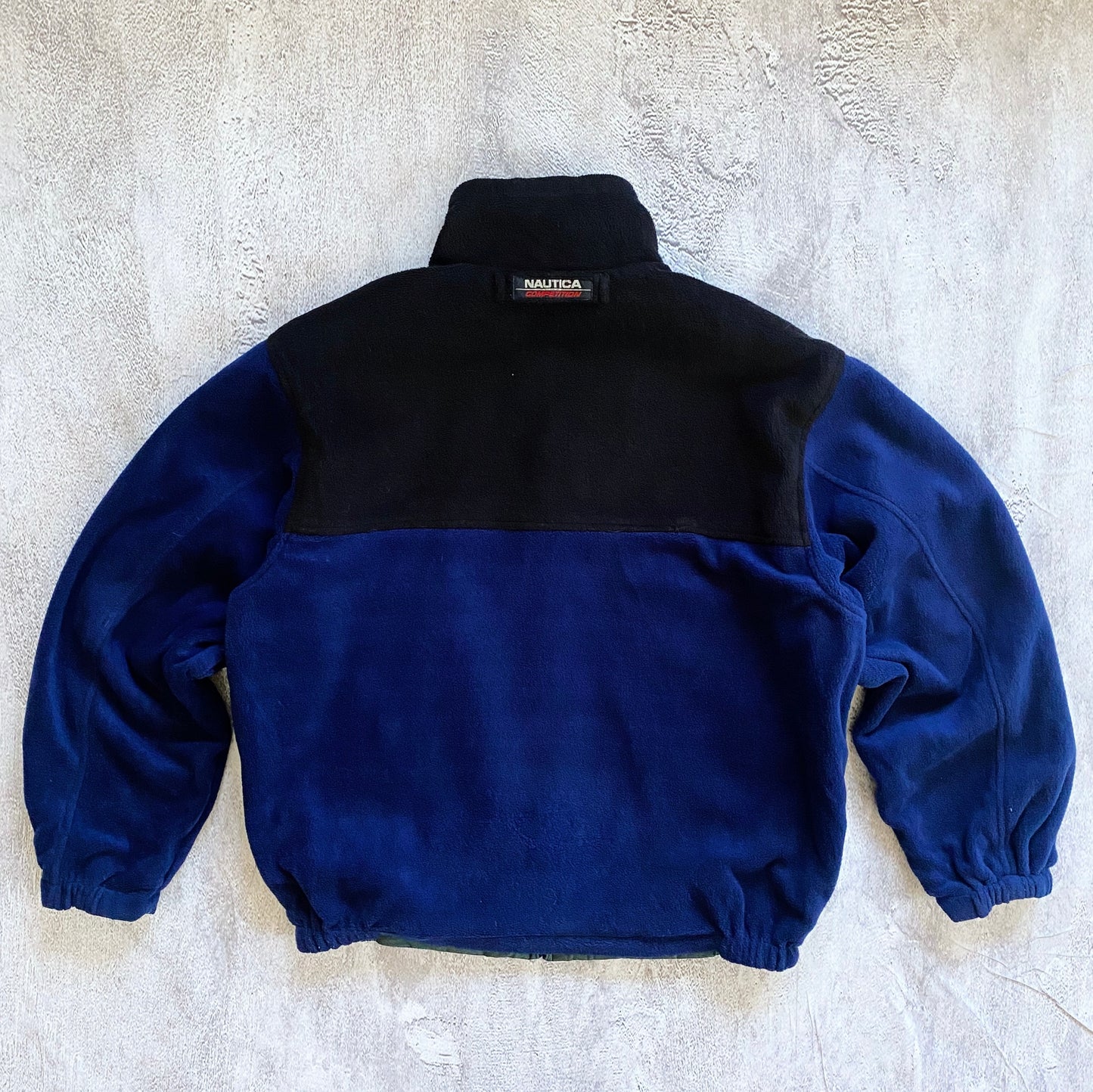 VINTAGE NAUTICA COMPETITION REVERSIBLE ZIP UP JACKET-1990'S SIZE M/L