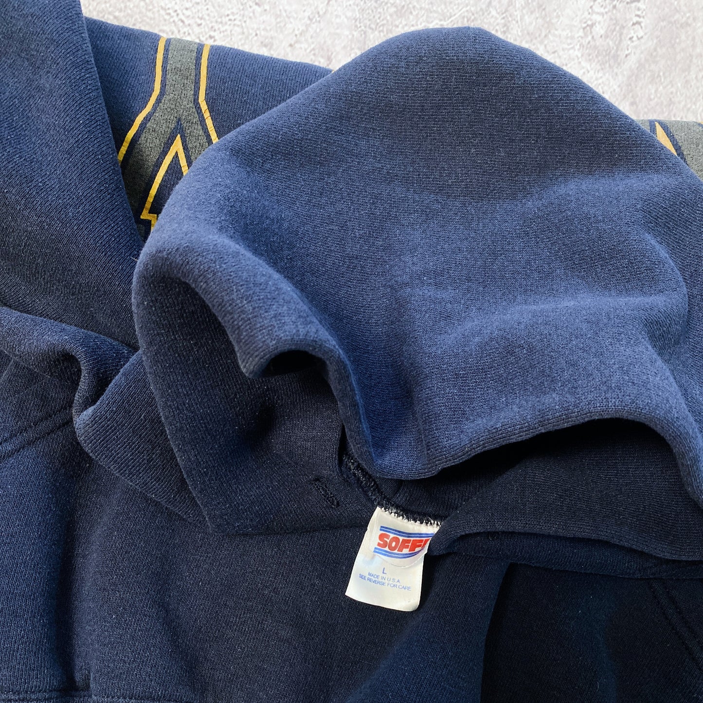 VINTAGE NAVY BLUE U.S NAVY HOODIE-1990'S SIZE L