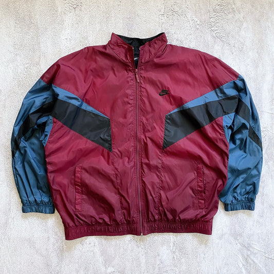 VINTAGE NIKE COLOR BLOCK WINDBREAKER JACKET-1990'S SIZE XL