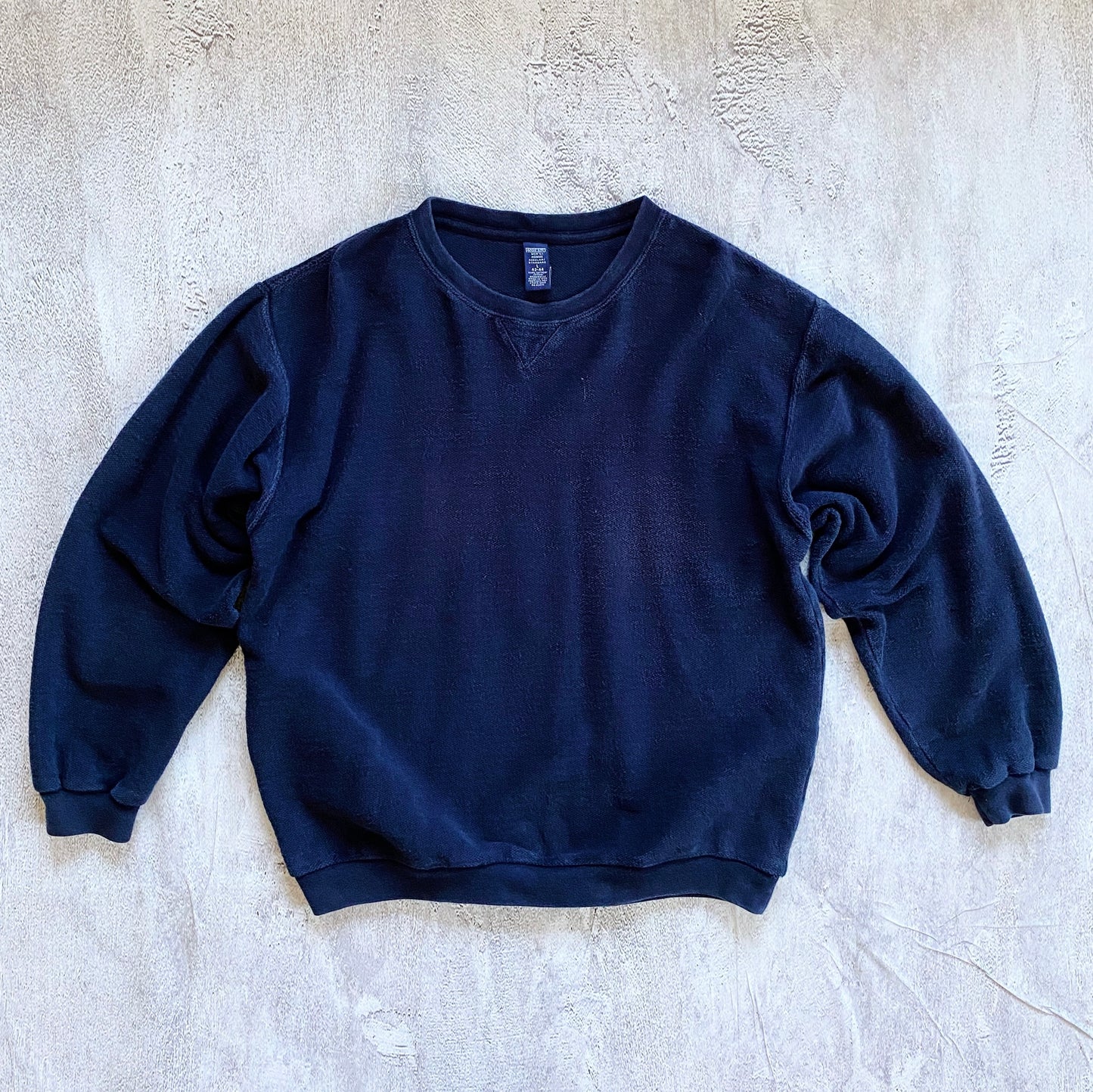 VINTAGE FADED NAVY BLUE LANDS'END SWEATSHIRT-1990'S SIZE L