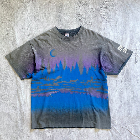 VINTAGE SINGLE STITCH FADED EPWORTH SPRINGS TEE-1990'S SIZE XL