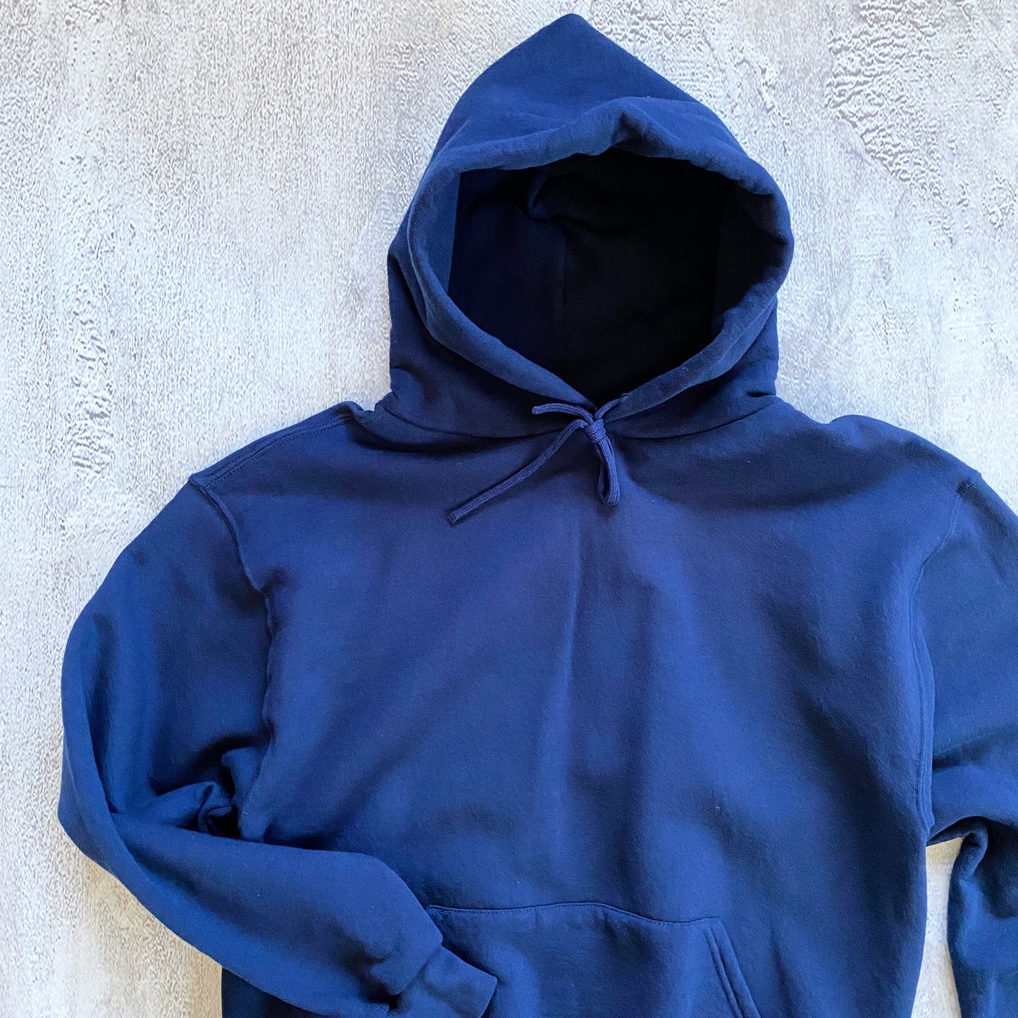 VINTAGE NAVY BLUE RUSSELL ATHLETIC HOODIE-1990'S SIZE M