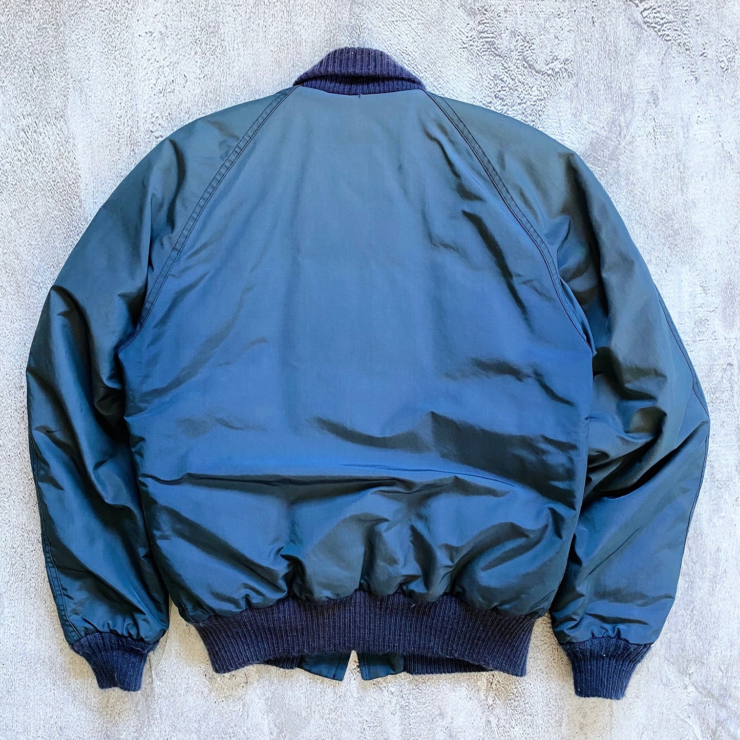 VINTAGE SUN FADED EDDIE BAUER BOMBER JACKET- 1980'S SIZE M