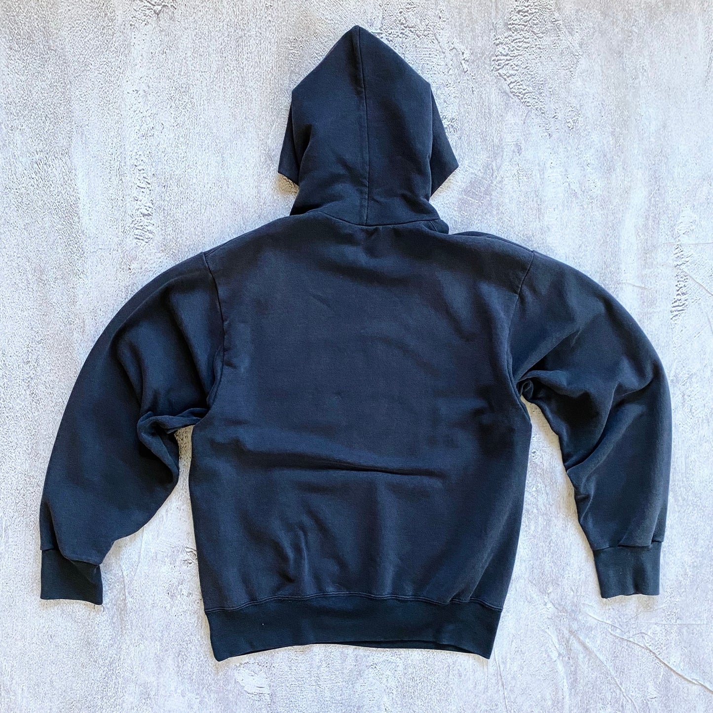 VINTAGE FADED BLACK HOODIE-1990'S SIZE M