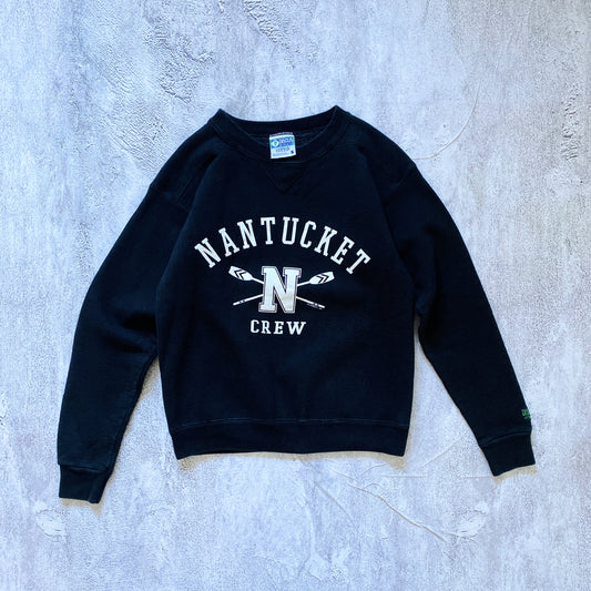 VINTAGE BLACK NANTUCKET CREW SWEATSHIRT-1990'S SIZE S