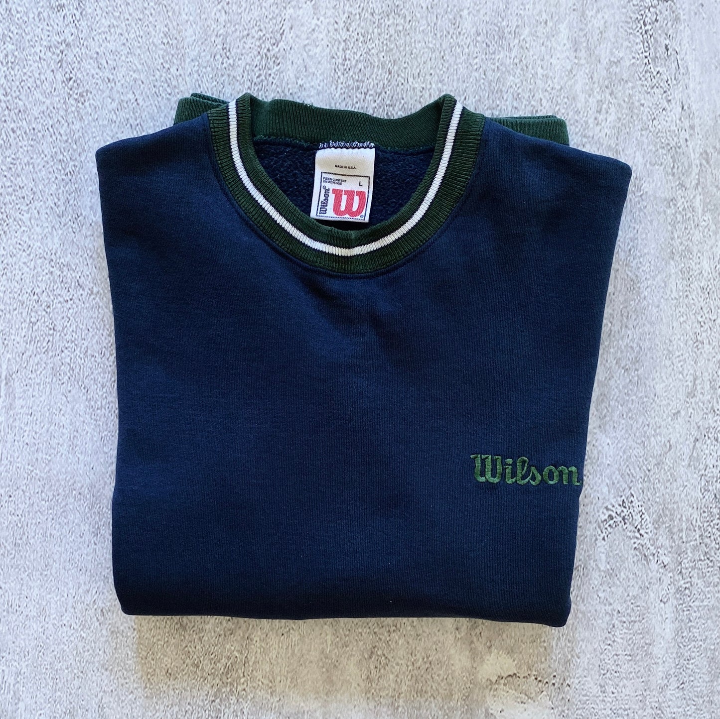 VINTAGE BLUE WILSON SWEATSHIRT- 1990'S SIZE L