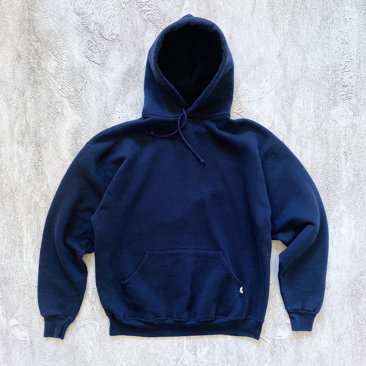 VINTAGE NAVY BLUE RUSSELL HOODIE- 1990'S SIZE XL