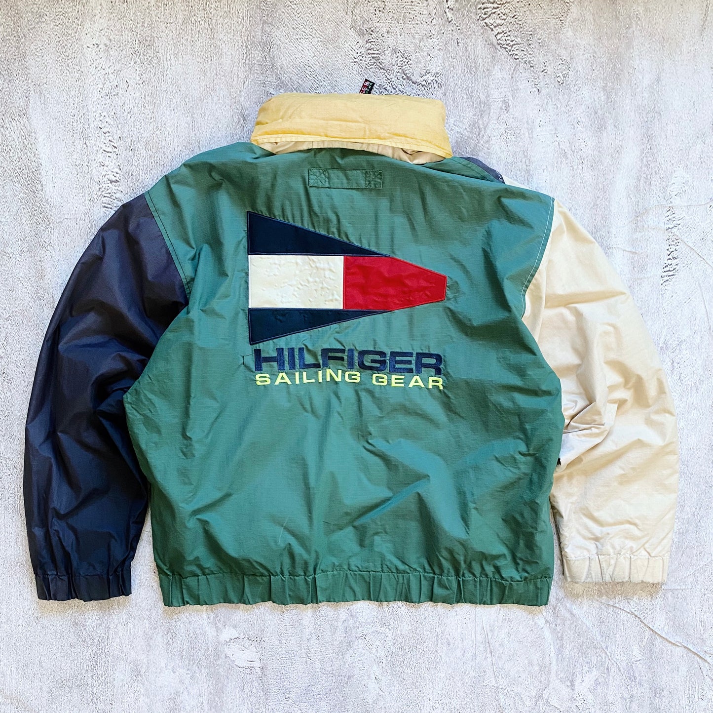 VINTAGE TOMMY HILFIGER SAILING GEAR WINDBREAKER JACKET-1990S SIZE L