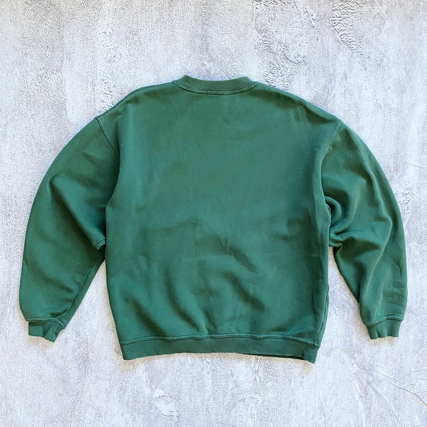 VINTAGE FADED GREEN FILA SWEATSHIRT-1990'S SIZE M