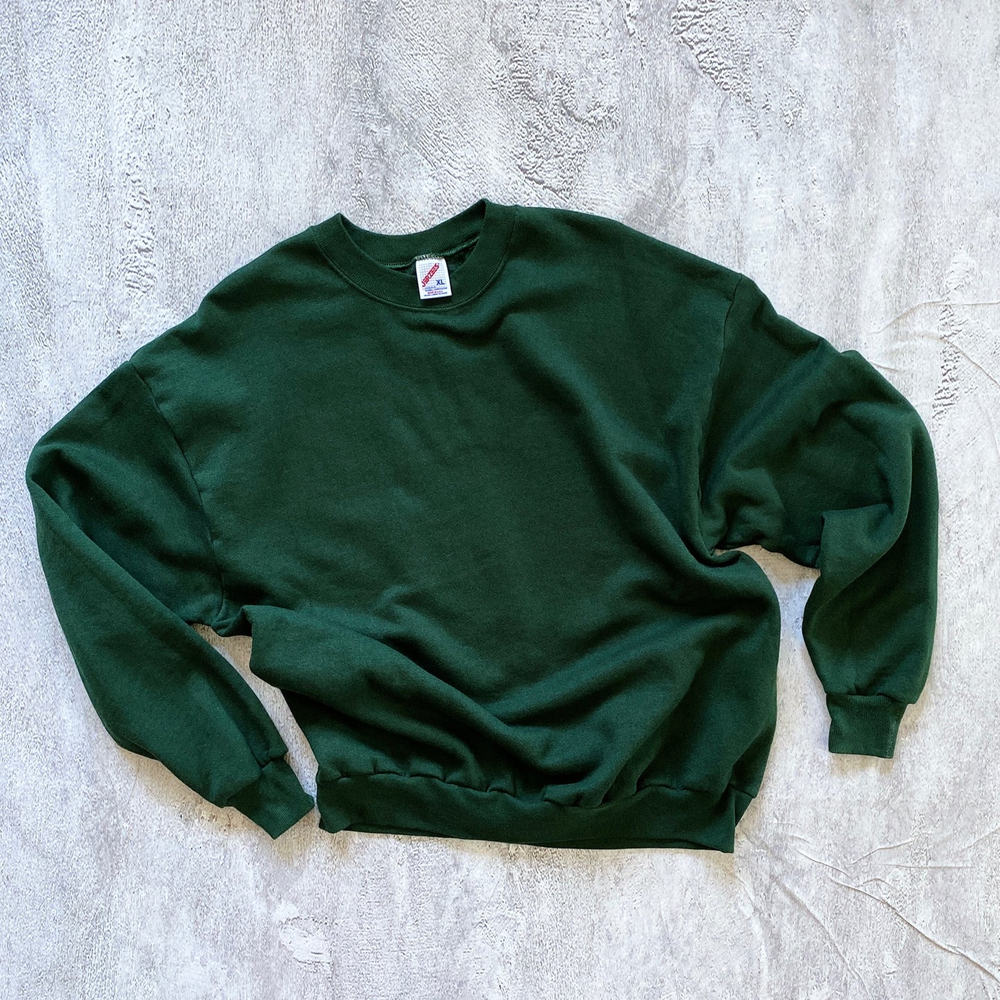 VINTAGE GREEN JERZEES SWEATSHIRT-1990'S SIZE XL