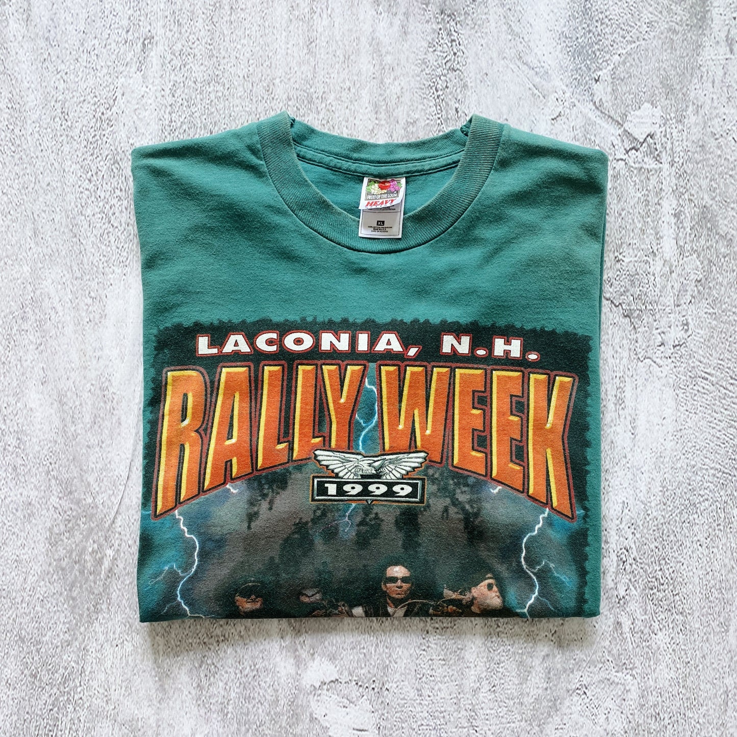 VINTAGE LACONIA RALLY WEEK SINGLE STITCH TEE-1990'S SIZE XL