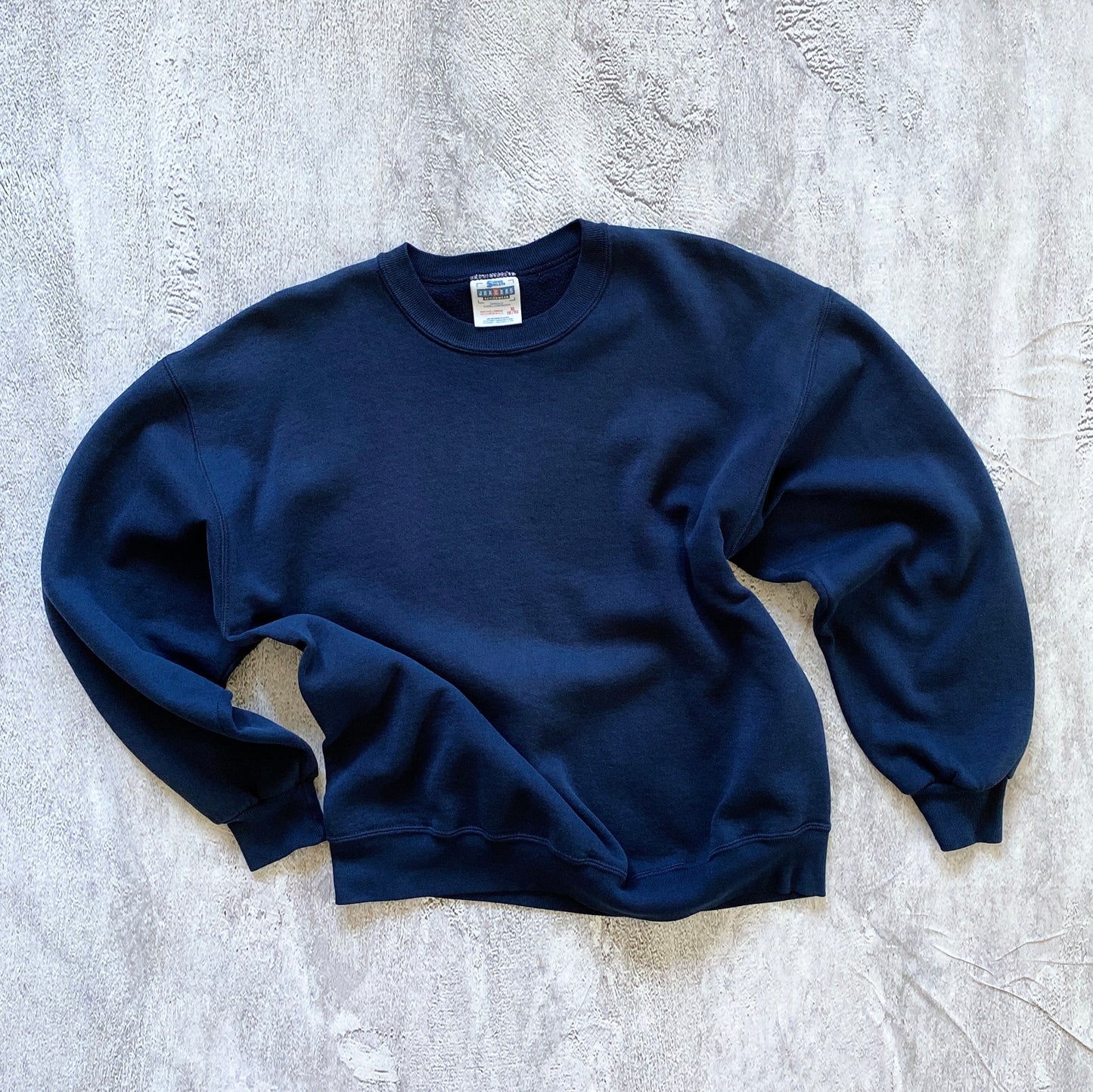 VINTAGE NAVY BLUE JERZEES SWEATSHIRT-1990'S SIZE XL