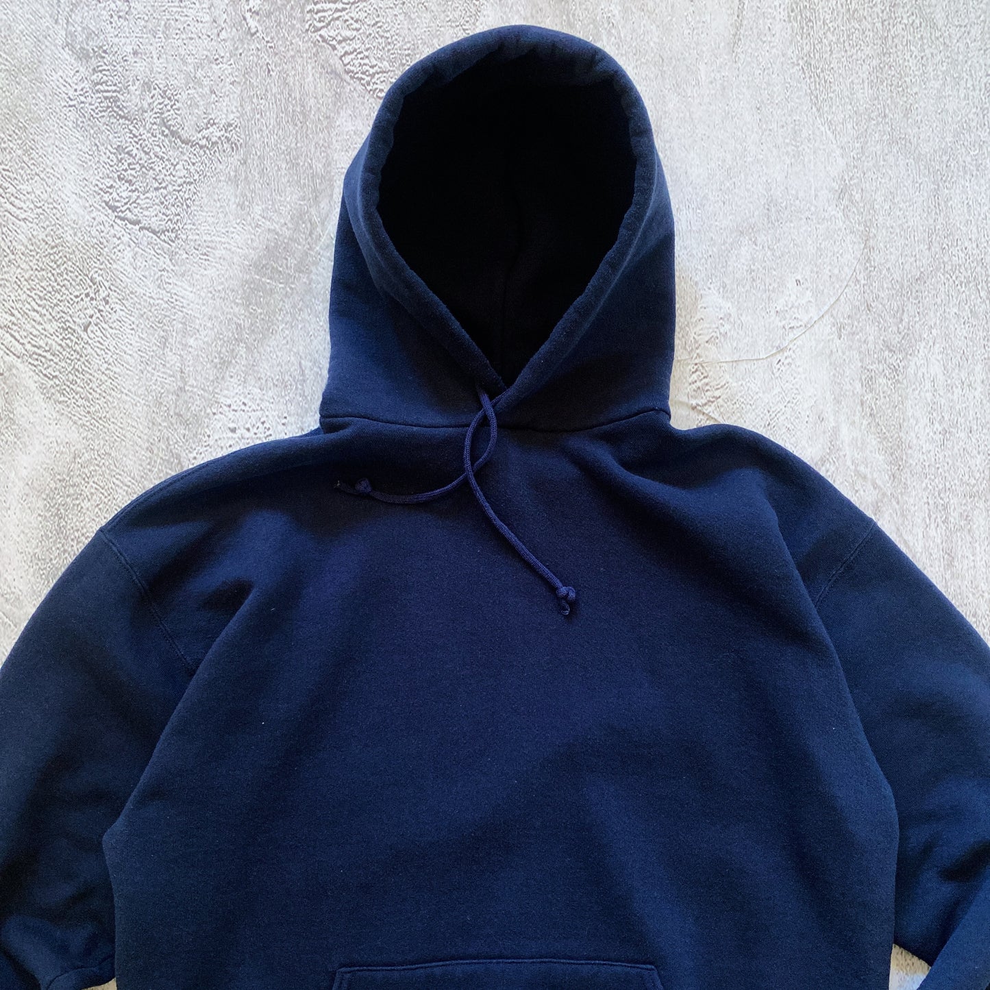 VINTAGE NAVY BLUE RUSSELL HOODIE- 1990'S SIZE XL