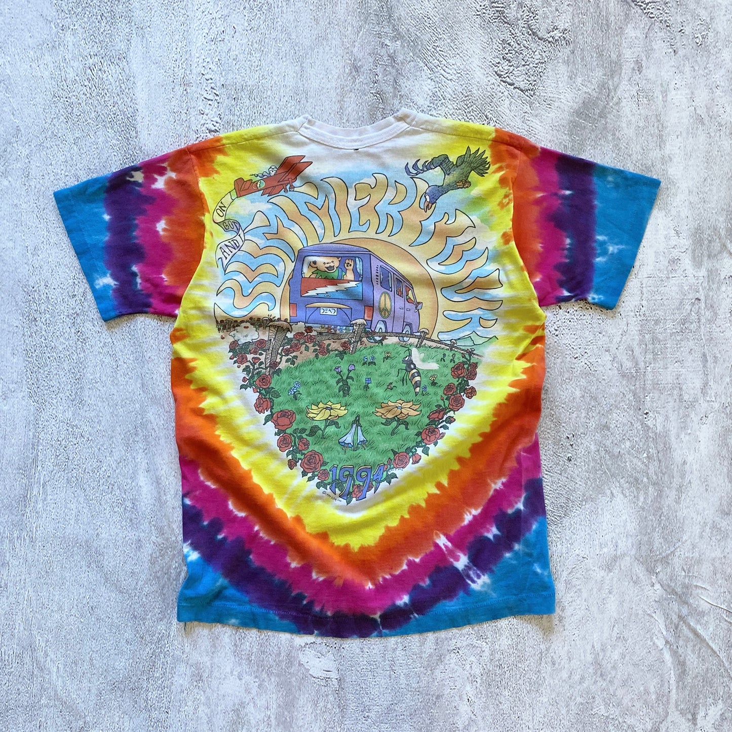 VINTAGE SINGLE STITCH GRATEFUL DEAD TEE-1990'S SIZE L/M