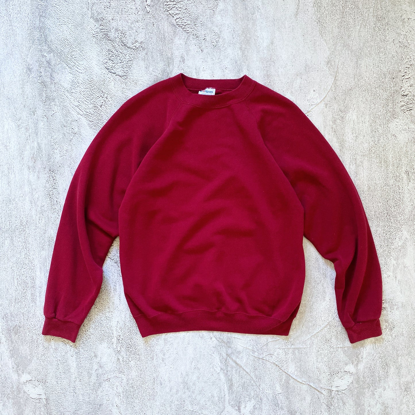 VINTAGE RED FUCHSIA CREWNECK SWEATSHIRT- 1980'S SIZE M