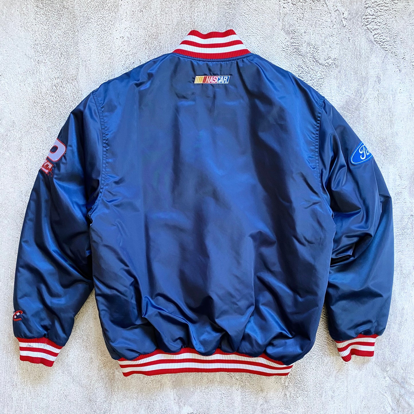 VINTAGE NASCAR MILLER TIME BOMBER JACKET-1990'S SIZE M/L