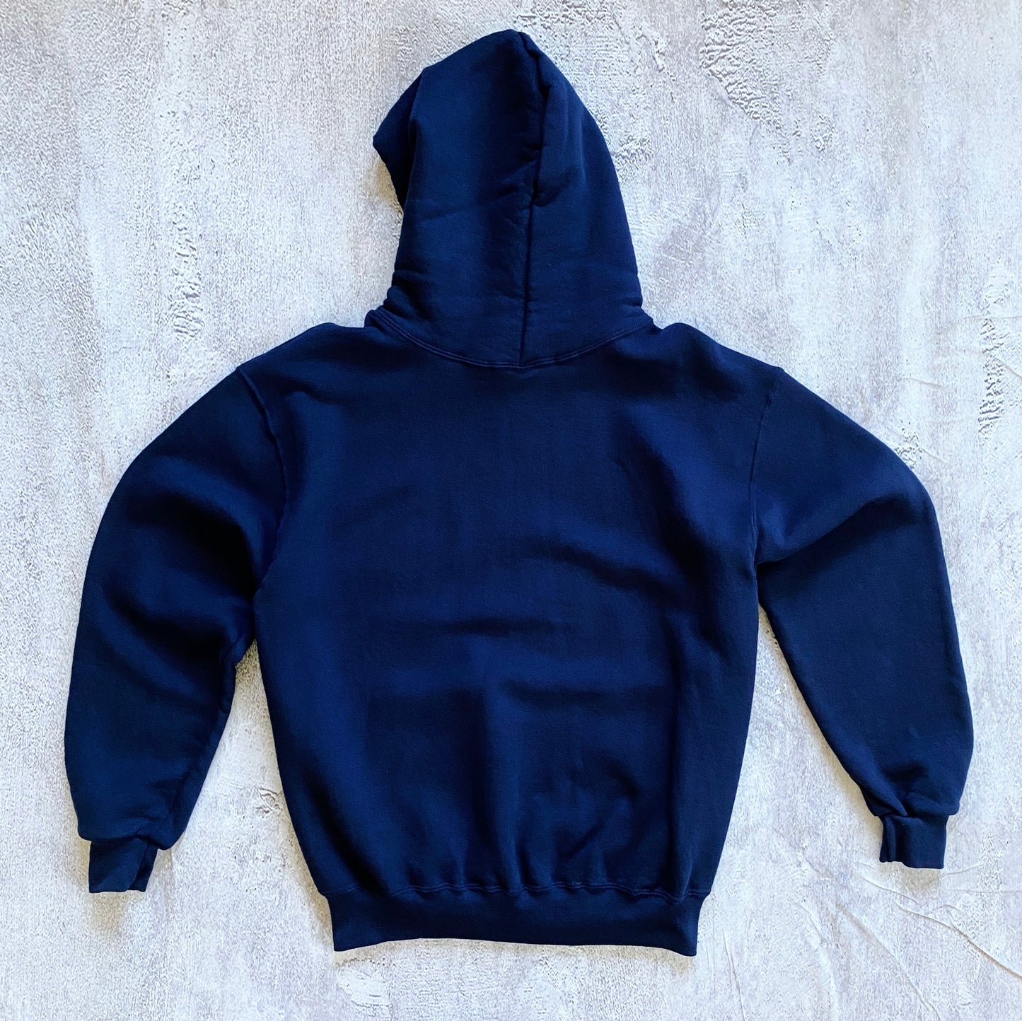 VINTAGE NAVY BLUE RUSSELL ATHLETIC HOODIE-1990'S SIZE M