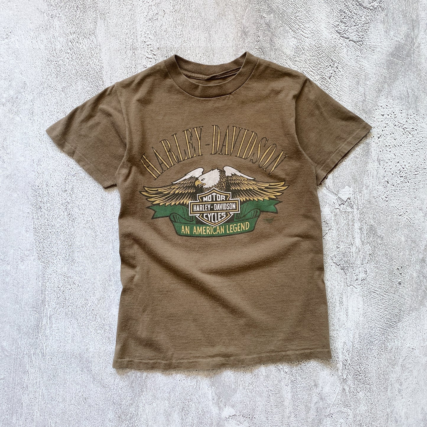 VINTAGE SINGLE STITCH 3D EMBLEM HARLEY DAVIDSON TEE-1990'S SIZE XS/S