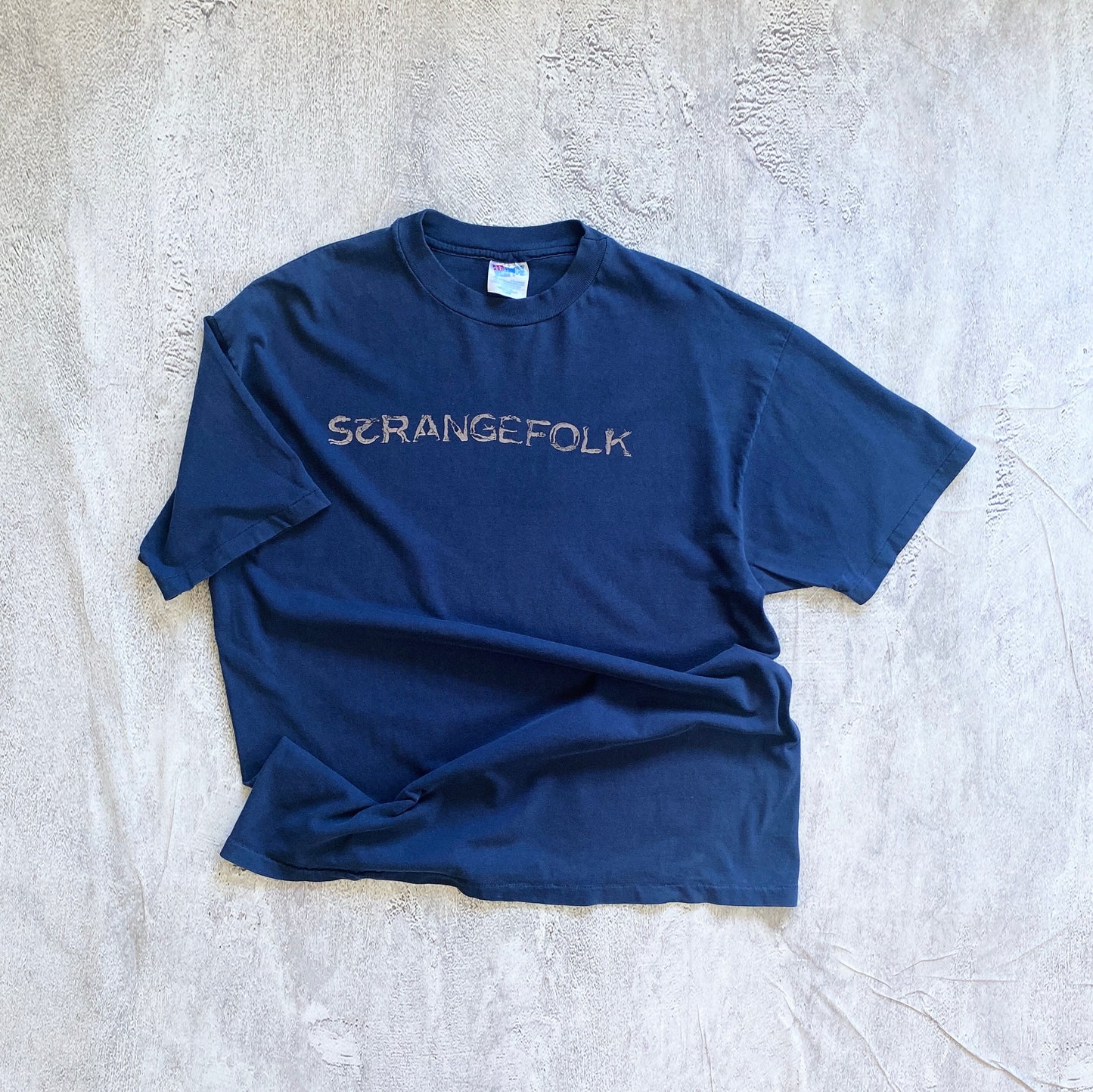 VINTAGE SINGLE STITCH STRANGE FOLK TEE-1990'S XL