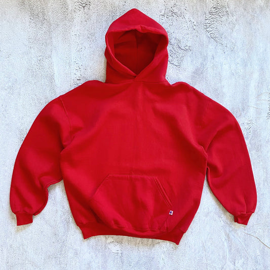 VINTAGE RED RUSSELL ATHLETIC HOODIE-1990'S SIZE XL