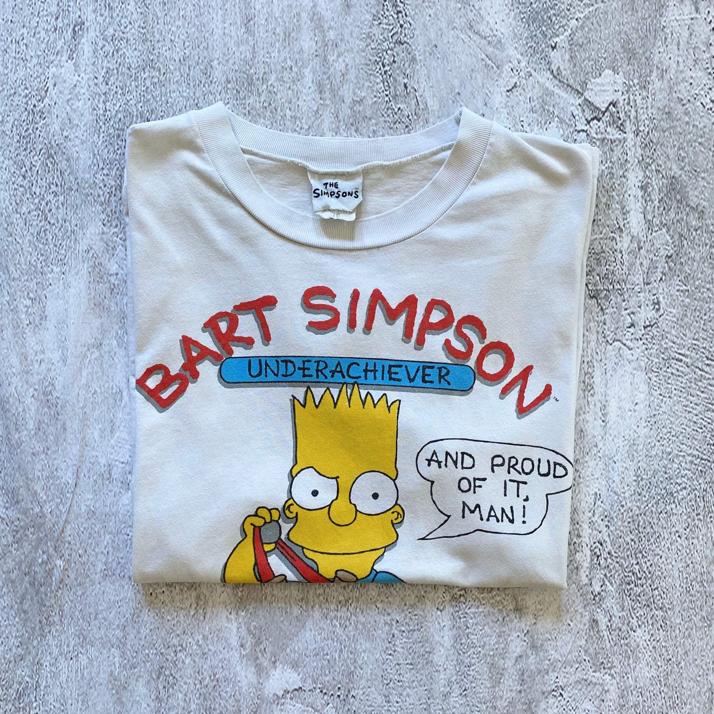 VINTAGE SINGLE STITCH BART SIMPSON TEE-1990'S SIZE M/S