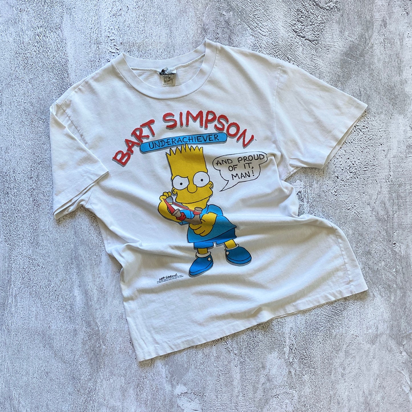 VINTAGE SINGLE STITCH BART SIMPSON TEE-1990'S SIZE M/S