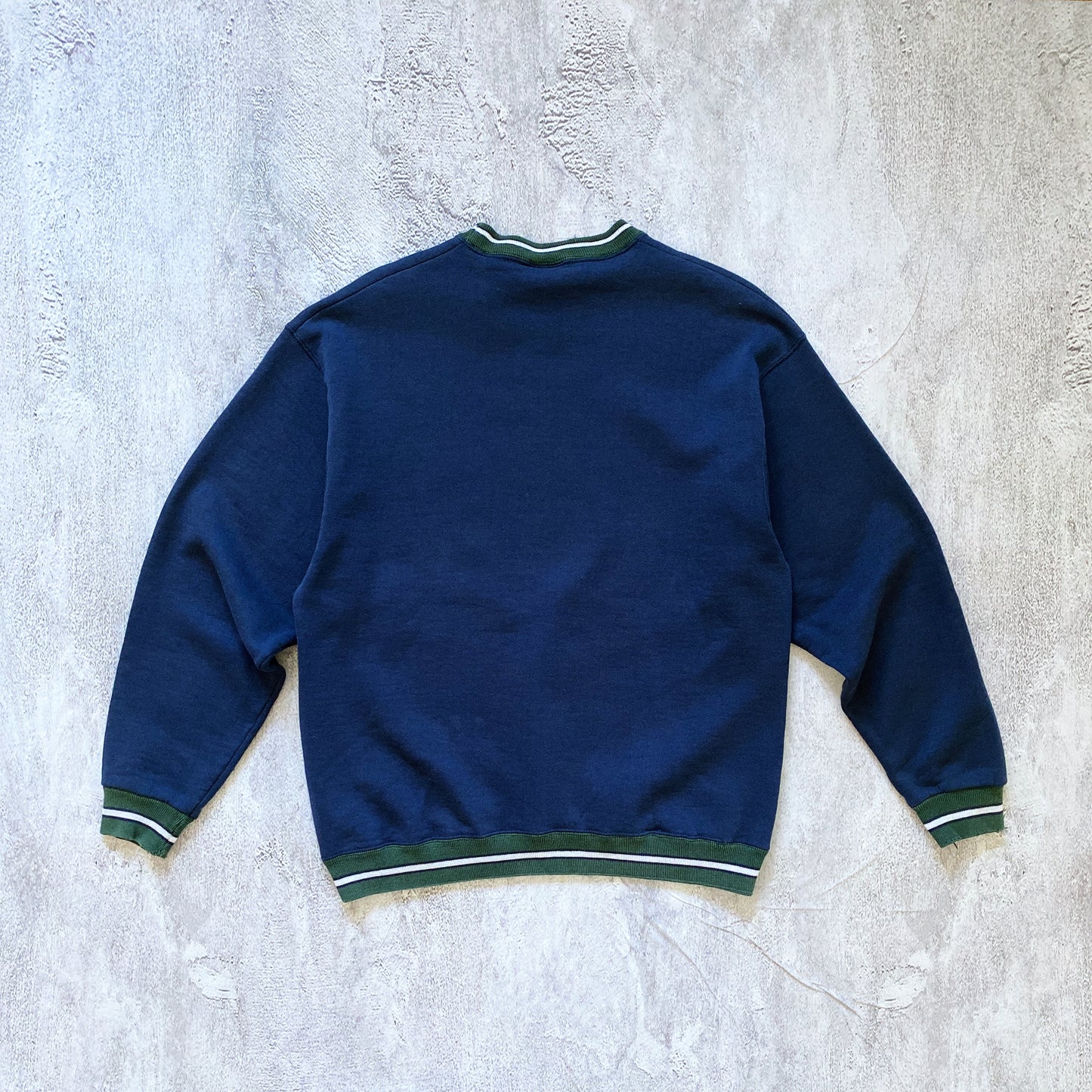 VINTAGE BLUE WILSON SWEATSHIRT- 1990'S SIZE L