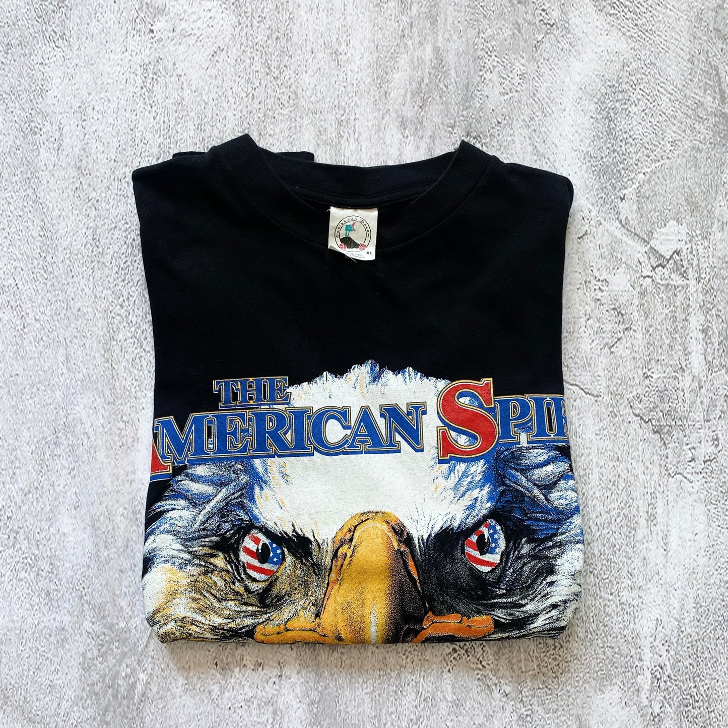 VINTAGE SINGLE STITCH THE AMERICAN SPIRIT TEE-1990'S SIZE XL