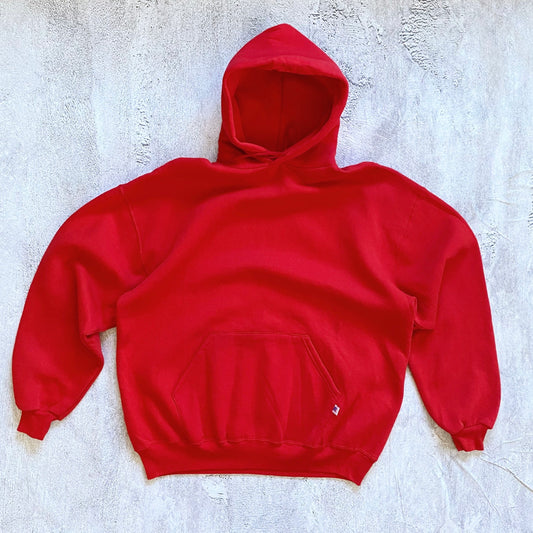 VINTAGE RED RUSSELL ATHLETIC HOODIE-1990'S SIZE XL