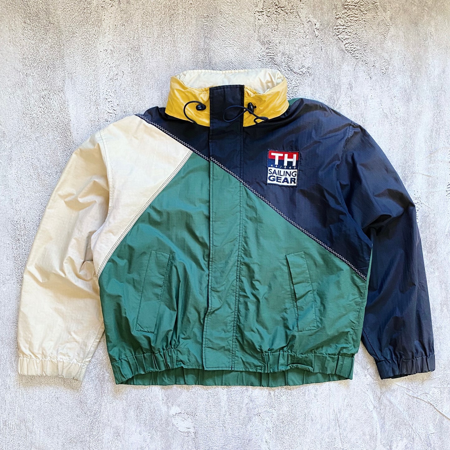 VINTAGE TOMMY HILFIGER SAILING GEAR WINDBREAKER JACKET-1990S SIZE L