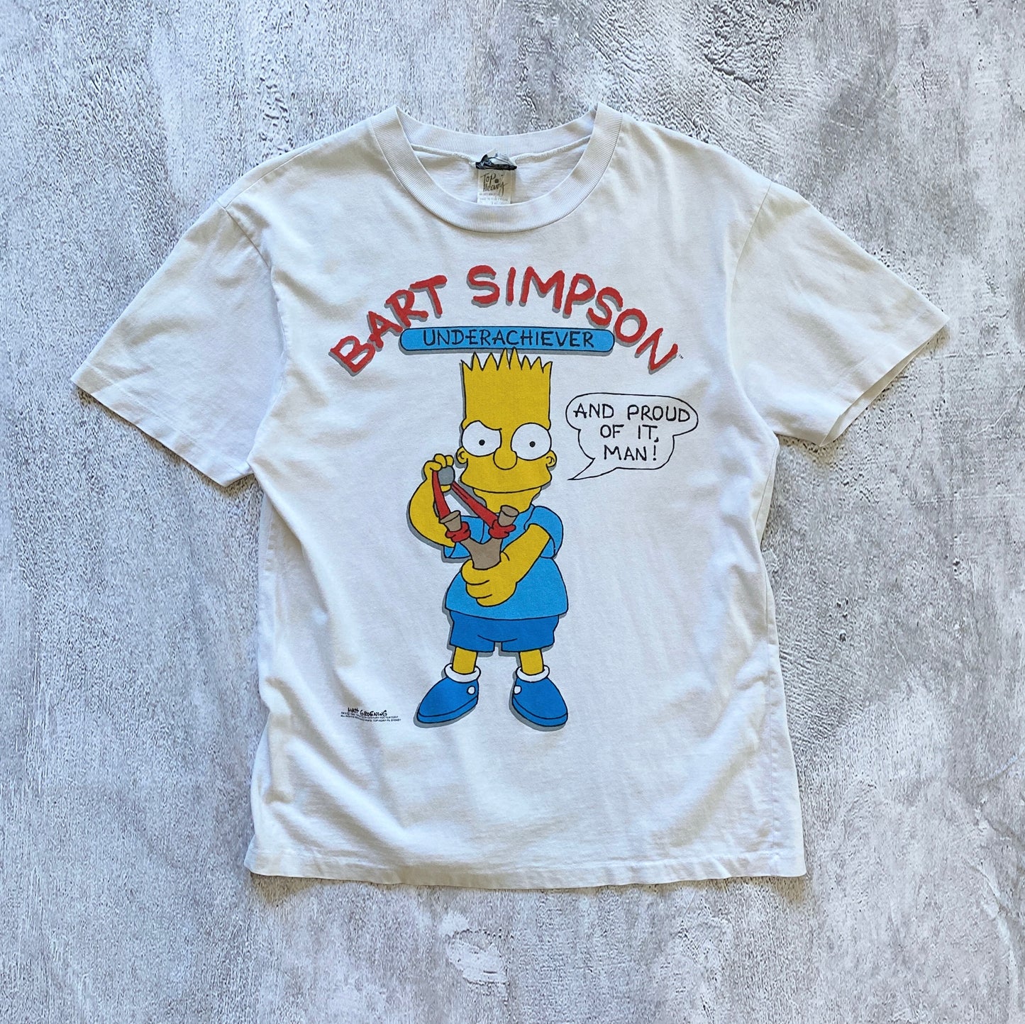 VINTAGE SINGLE STITCH BART SIMPSON TEE-1990'S SIZE M/S