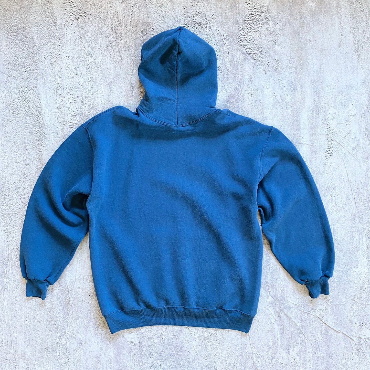 VINTAGE BLUE RUSSELL ATHLETIC HOODIE-1990'S SIZE XL