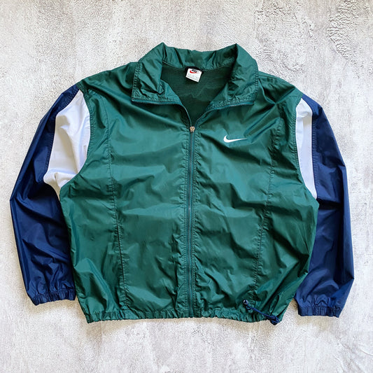 VINTAGE NIKE ZIP UP WINDBREAKER JACKET-1990'S SIZE L