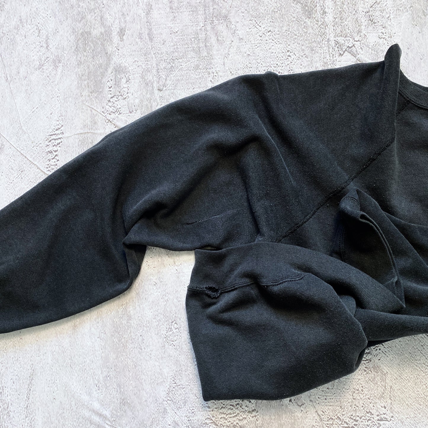 VINTAGE FADED BLACK TULTEX SWEATSHIRT-1990'S SIZE XL