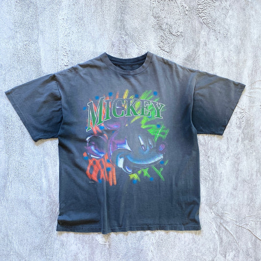 VINTAGE SINGLE STITCH FADED MICKY MOUSE TEE-SIZE XL