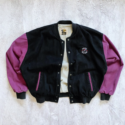 VINTAGE 1998 GRAND MASTER VARSITY JACKET-1990'S SIZE L