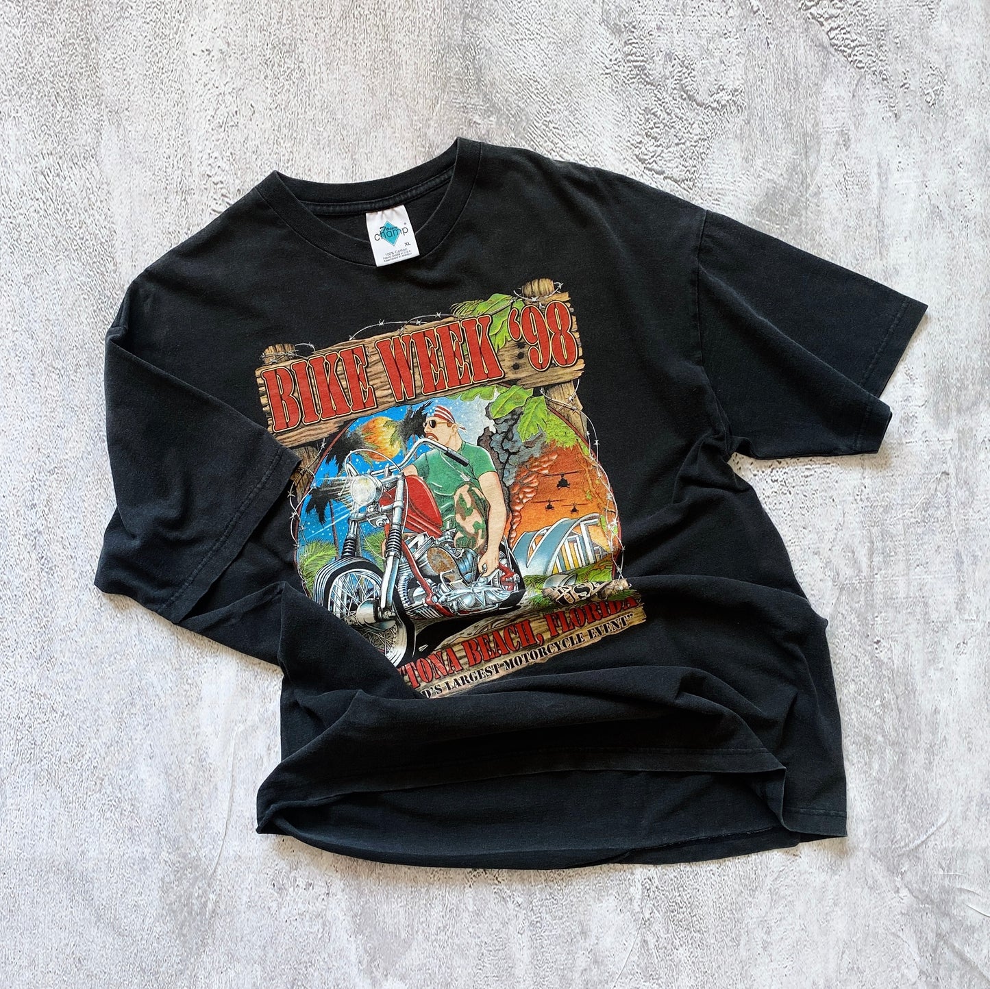 VINTAGE DAYTONA BEACH BIKE WEEK TEE-1990'S SIZE XL