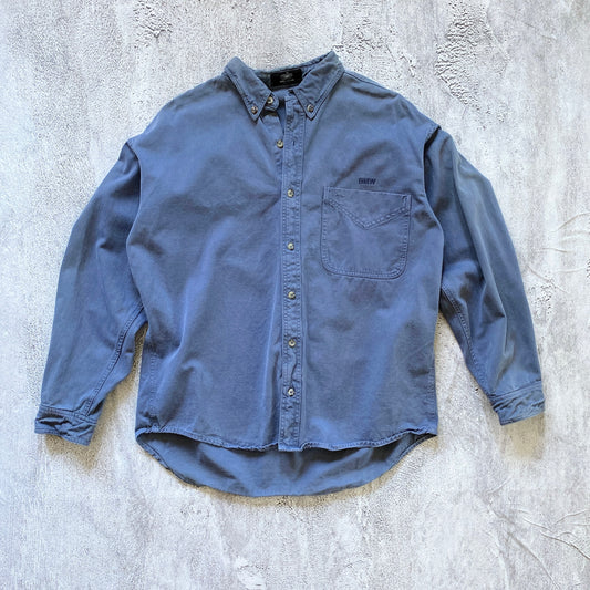 VINTAGE BMW LONG SLEEVE BUTTON DOWN SHIRT-1990'S SIZE L