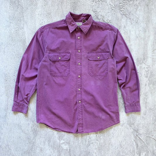 L.L. BEAN LONG SLEEVE BUTTON SHIRT- 2000'S SIZE M